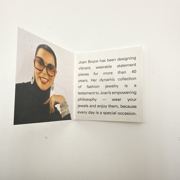 Joan Boyce Necklace Evil Eye Angel Eye Talisman Silver Tone Black Rhinestone - Picture 11 of 13